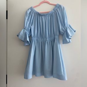 Off the shoulder dress from a boutique. It’s cute and flirty.